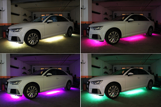 Audi А4 подсветка днища